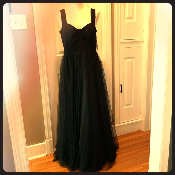 Aqua Dresses & Skirts - Aqua Black Chiffon Princess Gown NWT